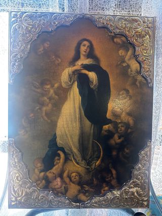 Icono Inmaculada con borde de plata