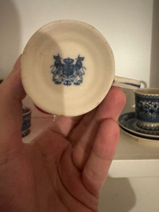 Servizio Tè Vintage Ceramica Blu Stile Delft