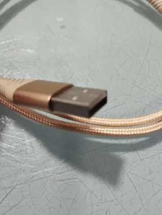 Cable Carga USB a Micro USB Teka Dorado