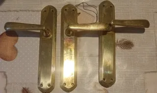 Pack 3 Manillas Puerta Latón