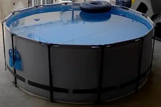 Piscina desmontable metal y plástico