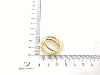 anillo oro 18k con piedra t. 18 (18,47 mm)