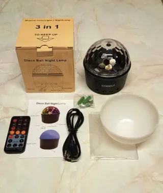Bola Disco Lámpara Luces Led Altavoz Bluetooth