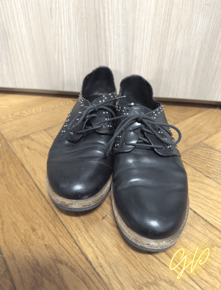 Scarpe Vic Matiè nere stringate pelle Donna 38