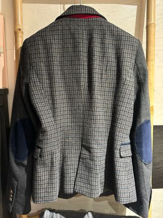 Blazer Zara Gris y Azul