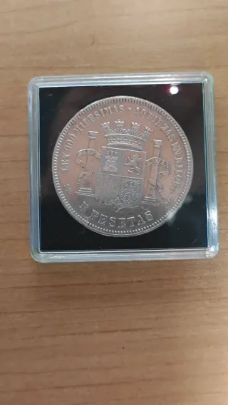 5 Pesetas España 1870 SNM *estrellas*