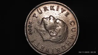 Moneda 50000 Liras Turcas 2000