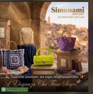 Borsa In Juta Con Inserti Marini All' Uncinetto