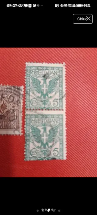 Francobolli Regno d'Italia Aquila