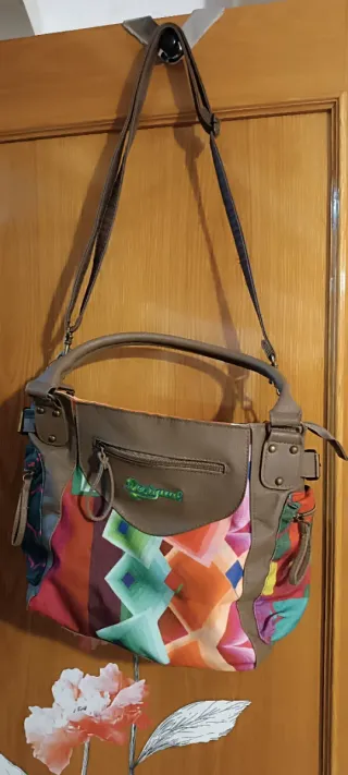 Bolso Desigual Marrón Multicolor