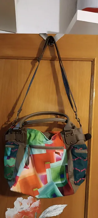 Bolso Desigual Marrón Multicolor