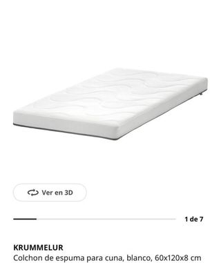 Cuna y colchón bebé.