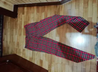 Pantalón chico cuadros rockero