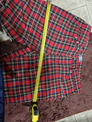 Pantalón chico cuadros rockero