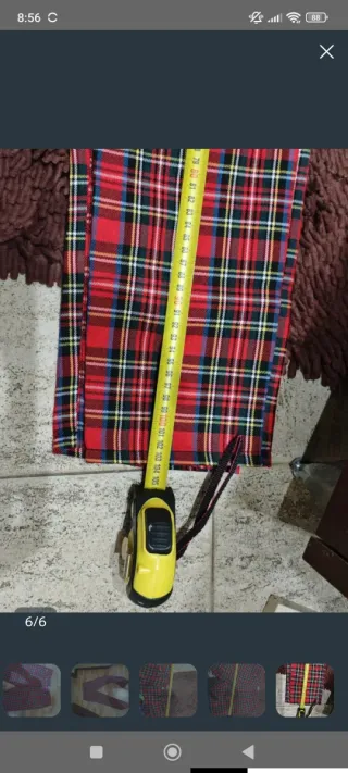 Pantalón chico cuadros rockero