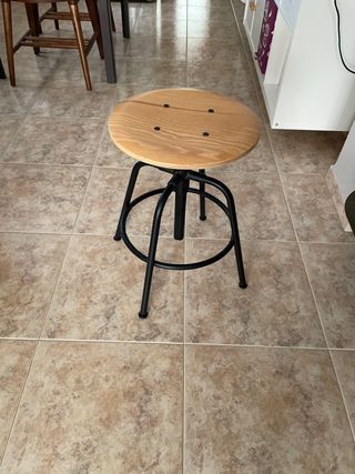 Taburete Industrial Ikea Madera y Metal