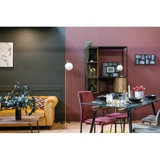 Estantería vintage de metal negro/marrón