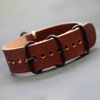 Correa de reloj NATO de cuero estilo militar