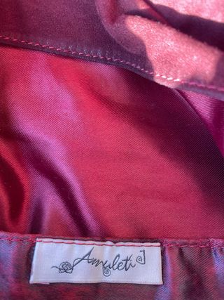 Bolso Joya AMULETI J - Terciopelo Burdeos y Mariqu