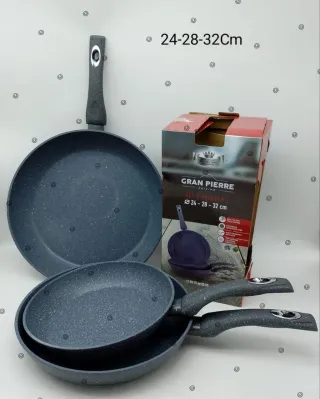 Set 3 Padelle Gran Pierre 24-28-32cm