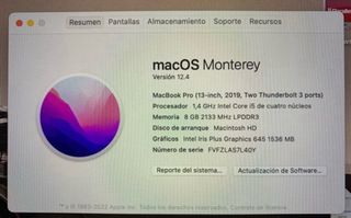 MacBook Pro 13 Plata/Gris Espacial