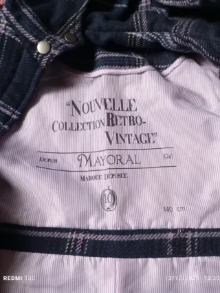 Abrigo de cuadros para niña Mayoral.