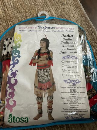 Disfraz India Infantil Talla 7-9 años
