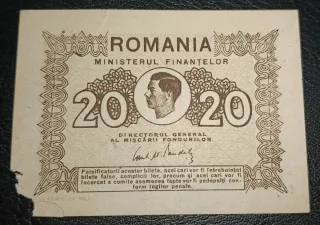 Banconota Romania 20 Ministerul Finantelor