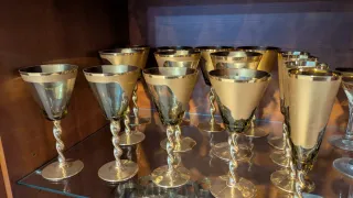 Vasos Murano Dorados