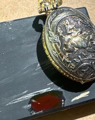 Reloj Joya Plata Ley con vistas en oro de 14k