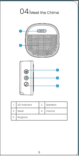 Timbre Inteligente, Cámara 5MP y aplicación móvil