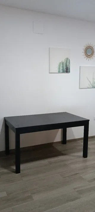 Mesa extensible comedor madera negra
