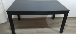 Mesa extensible comedor madera negra