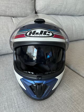 Casco Azul HJCi70 Talla M, visera solar