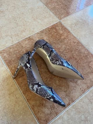Zapatos Zara Print Snake Piel Talla 41