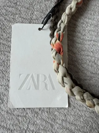 Bolso Zara nudos marron/beige nuevo