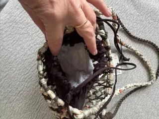 Bolso Zara nudos marron/beige nuevo