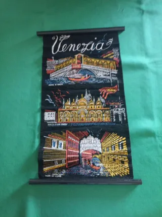 Arazzo Venezia Tessuto con brillantini 50x28cm.