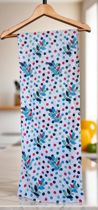 Pañuelo Fular Estampado Topos Hojas