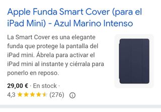 Apple Funda Smart Cover (para el iPad Mini) - Azul Marino Intenso
