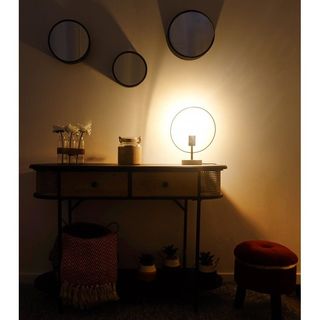 Lámpara De Mesa, Sobremesa Sala De Estar, Dormitorio, Oficina Base Industrial Terrazo