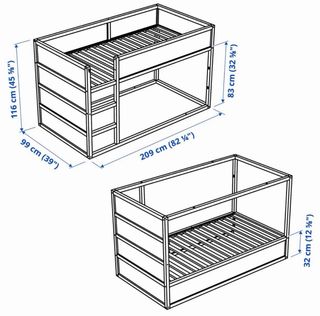 Cama alta infantil Kura
