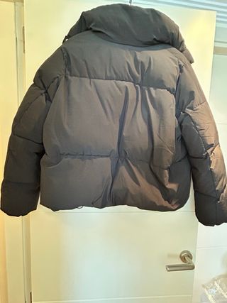 Abrigo plumífero negro Pull&Bear