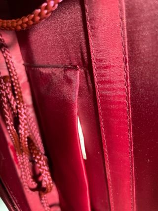 Bolso de fiesta lentejuelas rojo y dorado