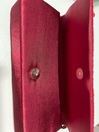 Bolso de fiesta lentejuelas rojo y dorado