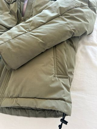 Chaqueta Zara Plumas Verde