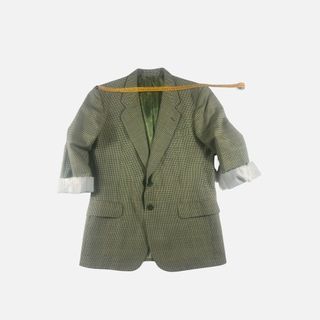 Blazer Lana Vergine Vintage Anni 90 Tg 50