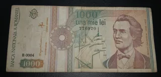 Banconota 1000 Lei Romania 1991