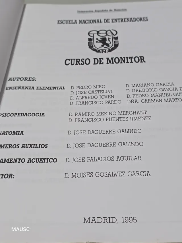 Curso de Monitor Escuela Nacional de Entrenadores