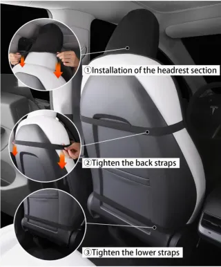 Título: 2 Piezas Funda Asiento para Tesla Model 3